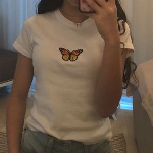 Brandy butterfly tee